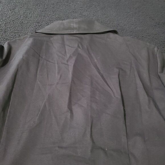 Robbie Bee Womens Belted Blazer Black Size 16 Cotton Blend Short Stretch Sleeve - Picture 12 of 12